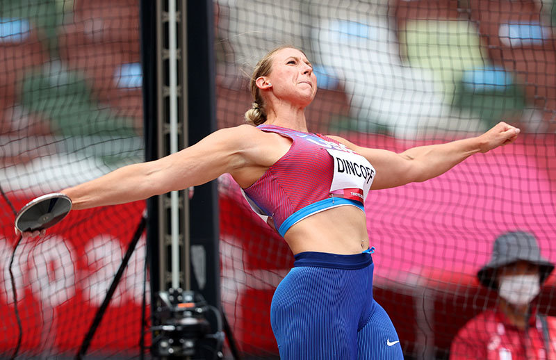 Dincoff's Olympic dream comes true in women's discus qualifying rounds